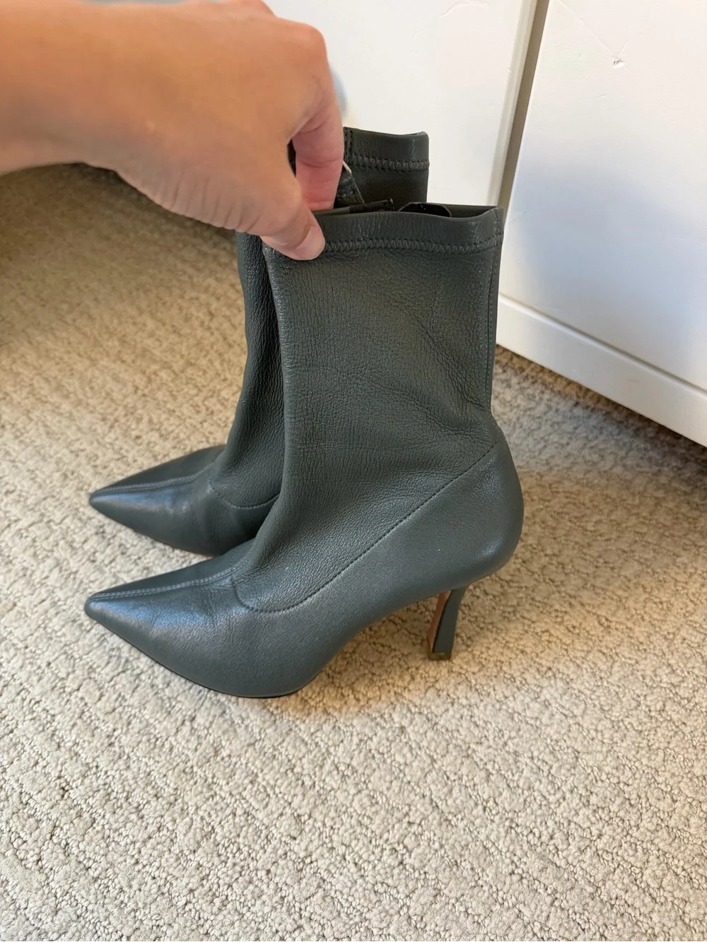 BLACK SUEDE STUDIO Akiyo Bootie in Emerald